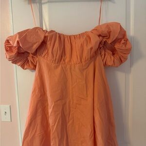 Abercrombie & Fitch Orange Off-Shoulder Blouse